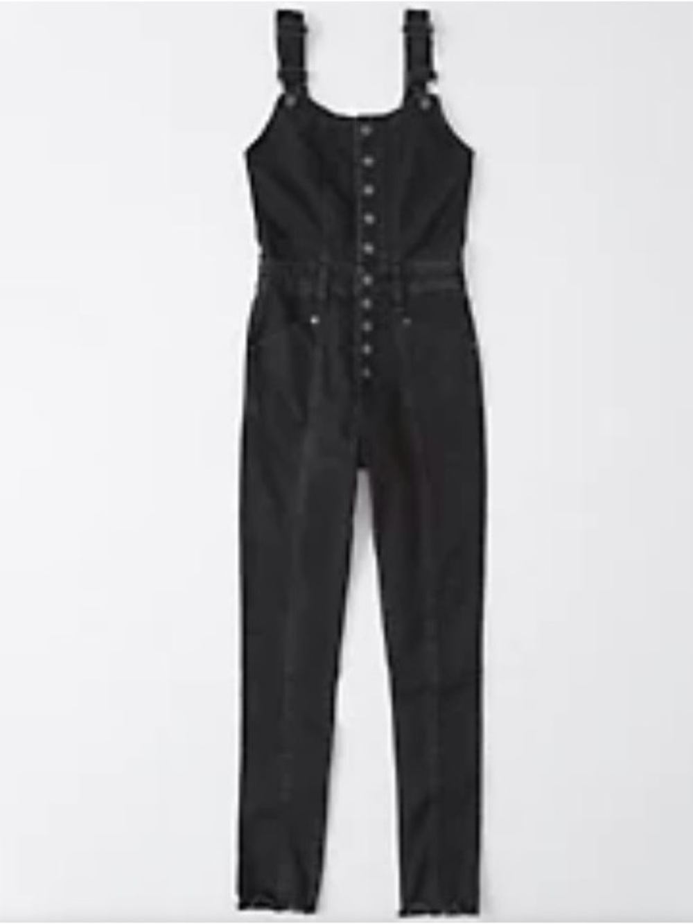 Abercrombie & Fitch NWOT Ultra High Rise Mom Overalls Black Denim Jumpsuit